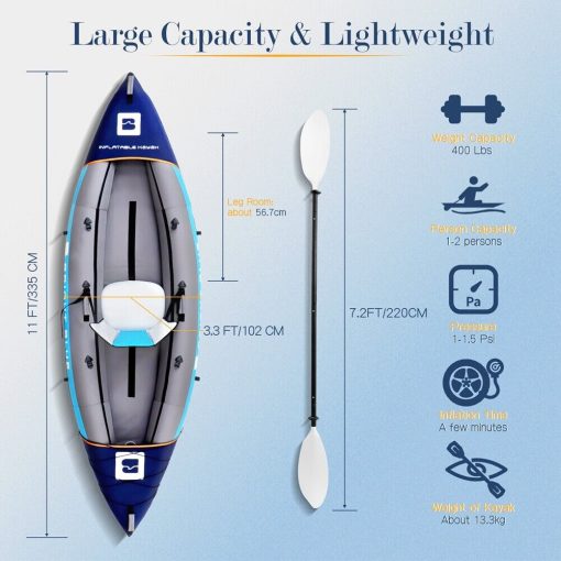 2 Person Inflatable Kayak Boat