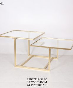4.GLASS AND METAL TABLE