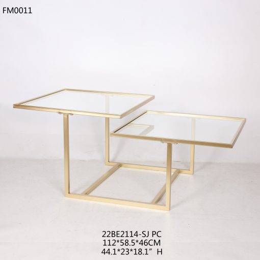 4.GLASS AND METAL TABLE