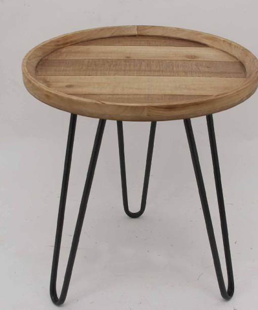 7.WOODEN AND METAL TABLE